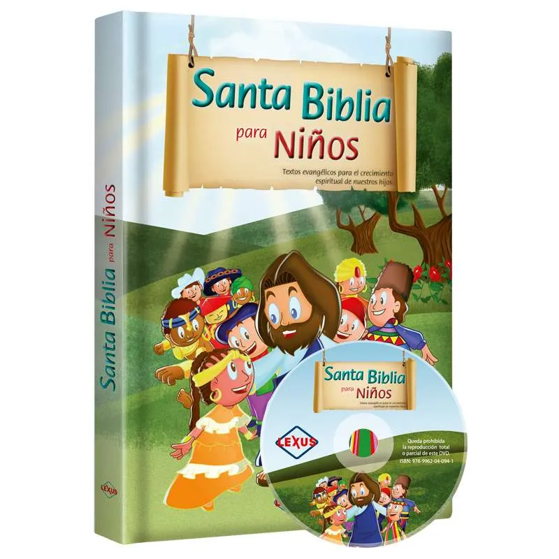 Santa Biblia Para Niños Textos Evangélicos 1 Tomo + Dvd