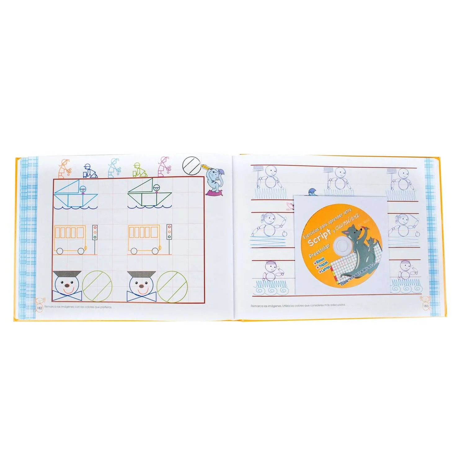 Script Y Cursiva Preescolar Ejercicios Para Aprender Letra 1 Tomo + Cd - Imagen 5