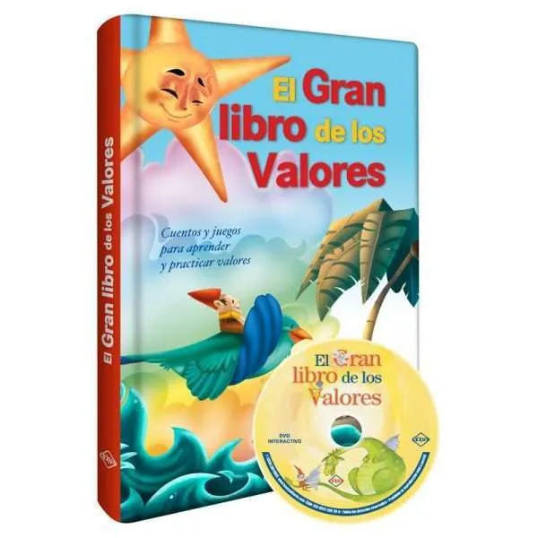 El Gran Libro De Los Valores Cuentos Y Juegos Para Aprender Y Practicar Valores 1 Tomo + Dvd