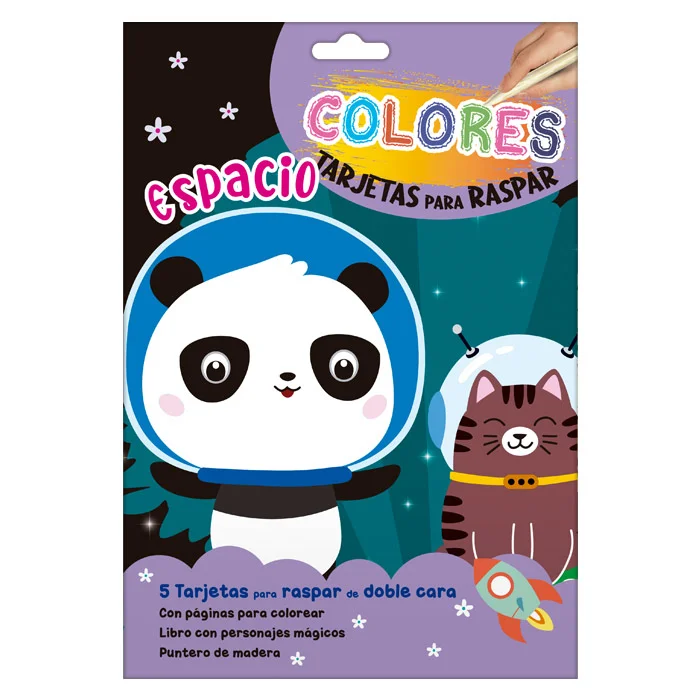 Espacio – Colores Tarjetas para Raspar