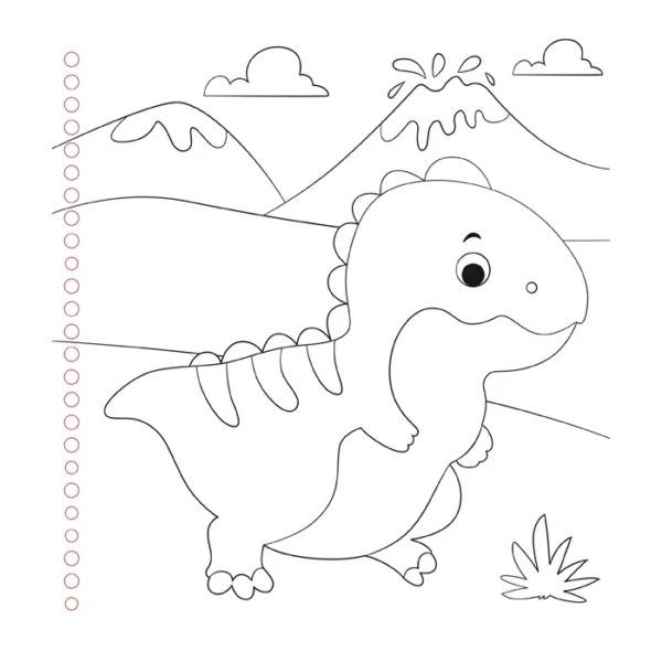 Dinos Salvajes – Libro para dibujar y colorear - Imagen 4
