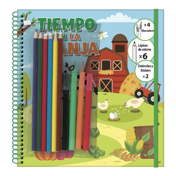 Tiempo en la granja – Libro para dibujar y colorear