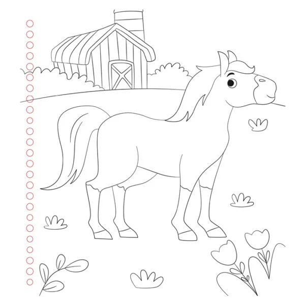 Tiempo en la granja – Libro para dibujar y colorear - Imagen 4